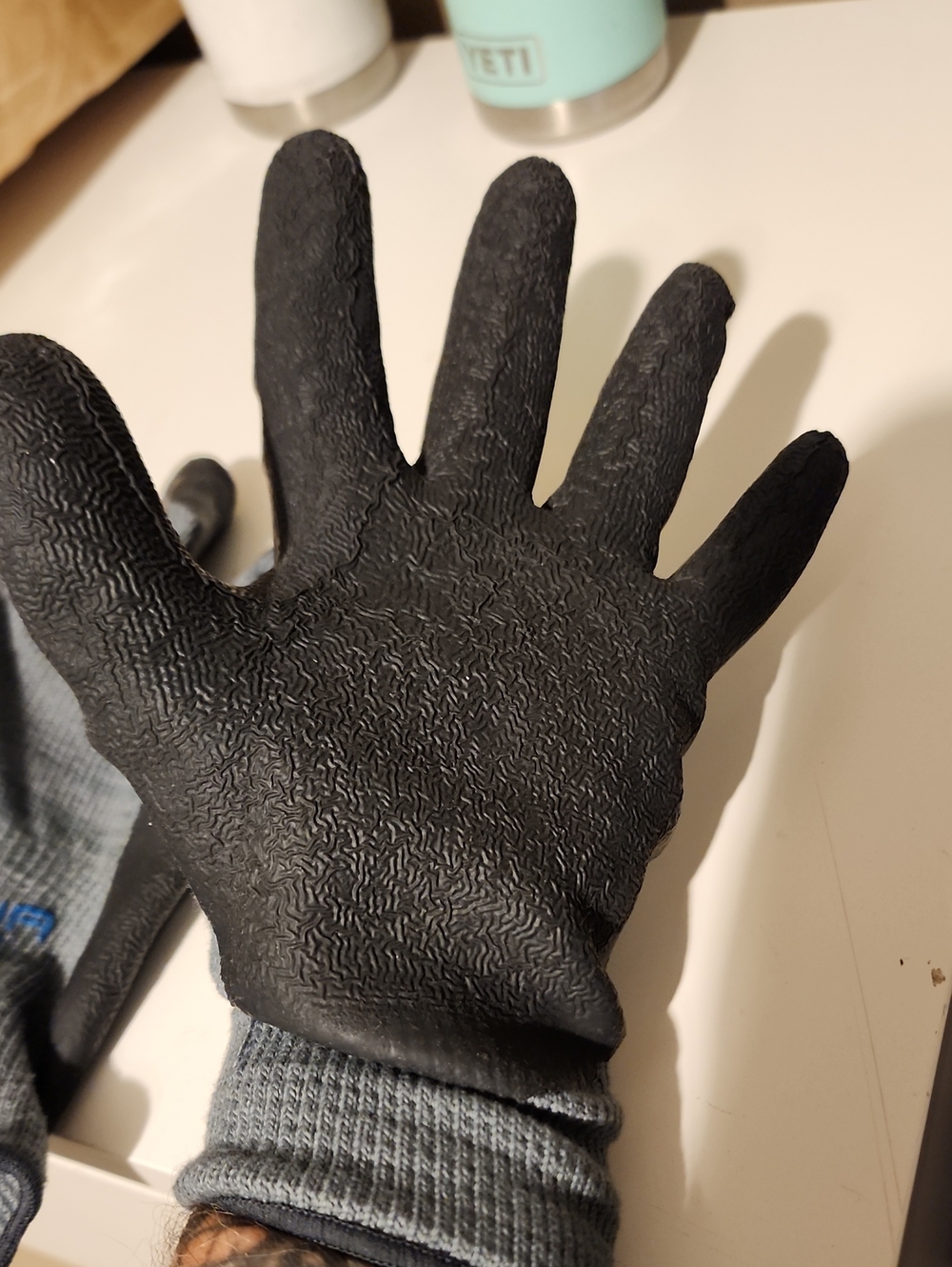 3 Pair: NEW General Purpose 330 Black/Blue Work Gloves - 9/L - Picture 10 of 10